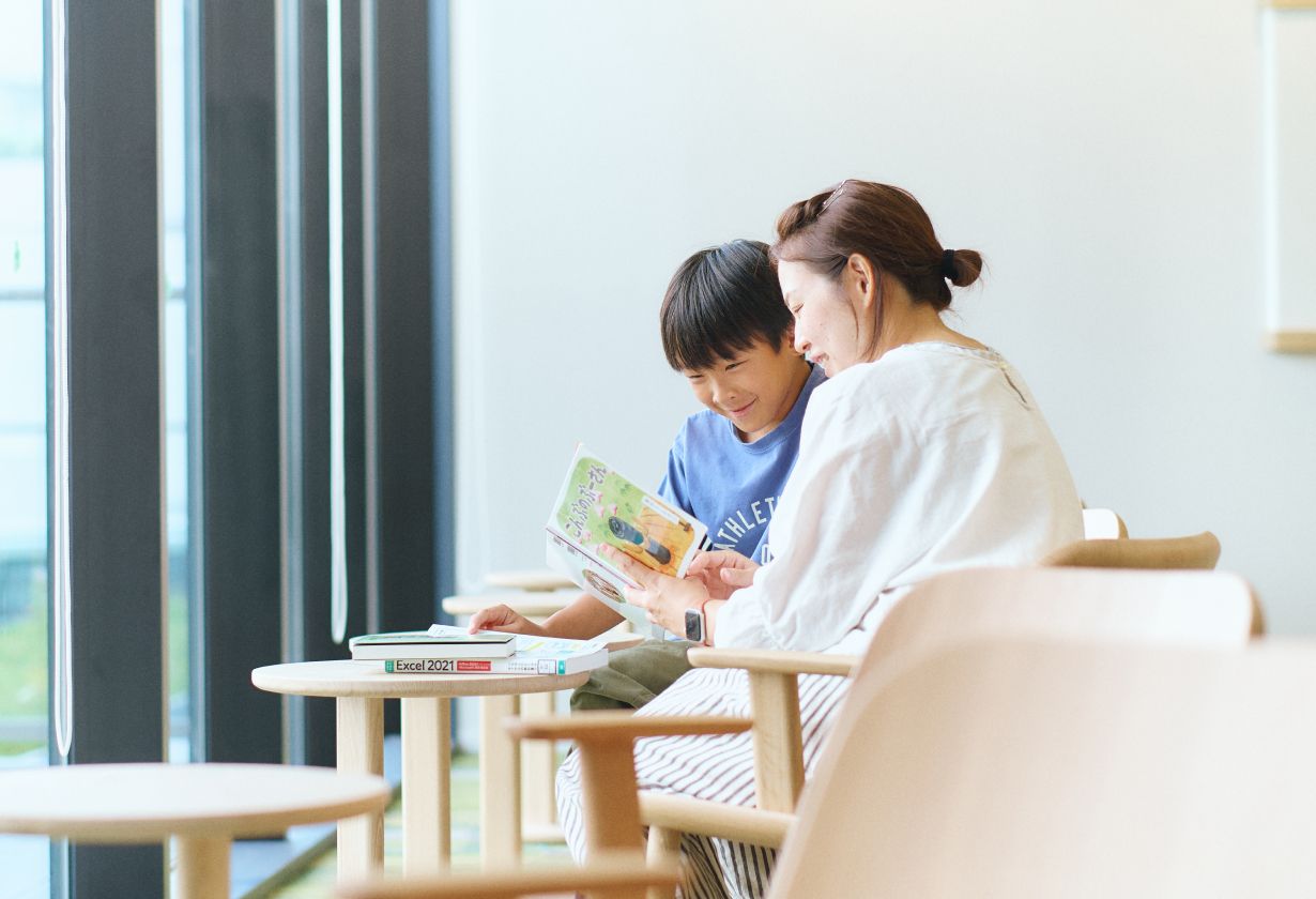 ゆったり過ごせる読書空間